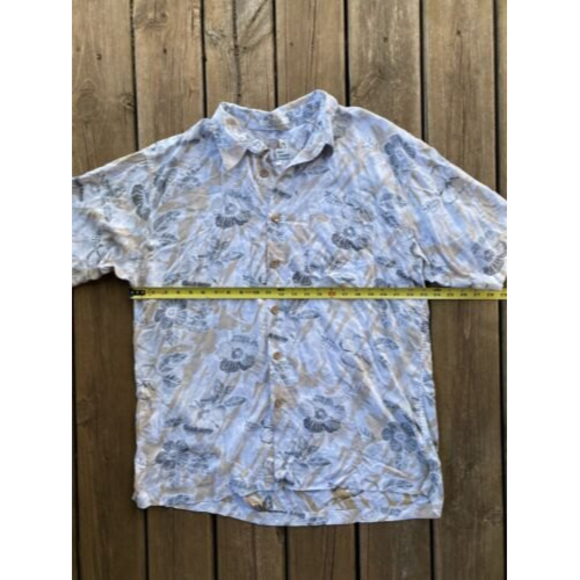 Marc Edwards Men's Rayon XXL Gray Floral Hawaiian Short Sleeve Button Up Shirt - Picture 2 of 9